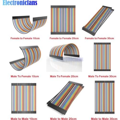 Dupont wire kit 120pcs 10cm 20cm 30cm male to male + male to female + female to female jumper wire Dupont cable for arduino diy