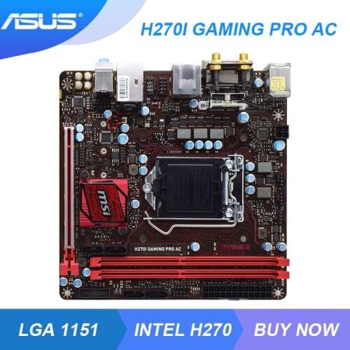 H270I GAMING PRO AC For MSI PC Motherboard LGA 1151 H270 DDR4 M.2 Original Desktop Mainboards Used USB3.1 SATA III 32GB