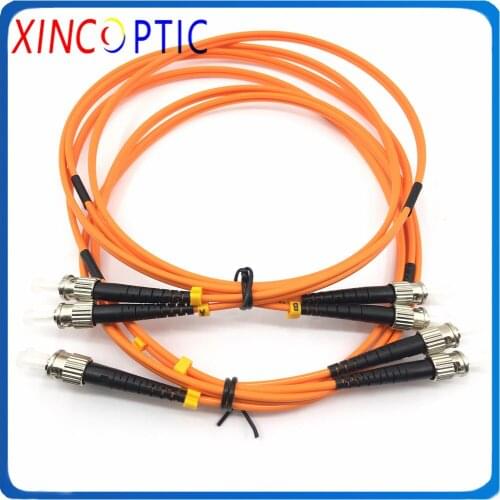 MM 50/125 Duplex,3.0mm,1M,LSZH Jacket,ST/UPC-ST/SC/FC/LC Fiber Patch Cord,2Cores Multimode OM1 OM2 Fiber Optic Cable Jumper