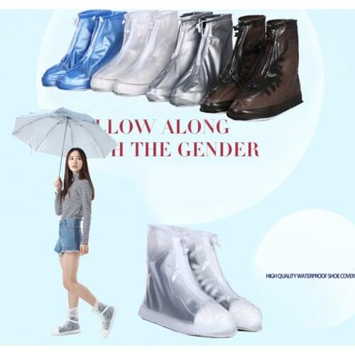Fashion Reusable Unisex Waterproof Protector Shoes Boot Cover Rain Shoe Covers Anti-Slip Outdoor Travel Camping Shoe Cover