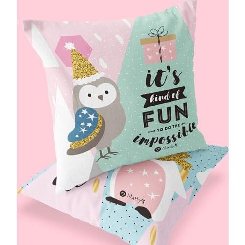 Mattys The original design of the Nordic fairy tale owl cotton cushion pillow comfortable creative gift containing core