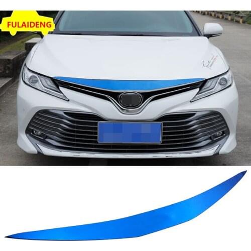 1pcs For Toyota Camry XLE V6,XLE,LE,L 2018-2020 stainless steel Front Engine Hood Lid Bonnet Cover Trim Car Styling Accessories