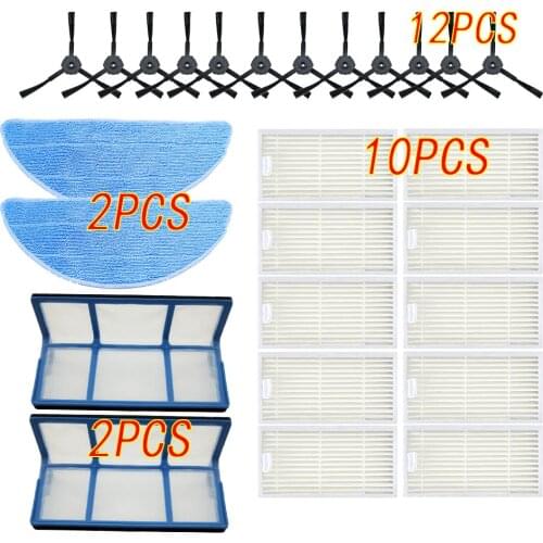 Primary dust Filter side brush Efficient Hepa Filter for ilife v5pro V50 V55 x5 v5s pro v5 v5s V3 V3s robot vacuum cleaner Parts