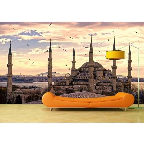 Custom Wallpaper Murals Castle Top Scenery Adhesive Vinyl Wall Sticker Poster Wall Paper Art Wall Painting Living Room