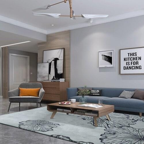 ALITEXTILEBTOC Plus Size Carpet For Home 100% Acrylic Texture Lotus Leaf Pattern Style Non-slip Parlor Bedroom Carpet