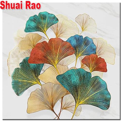 Luxury Ginkgo Biloba diamond painting,full,square,round diamond embroidery mosaic art diamond diy handwork plant Series puzzle