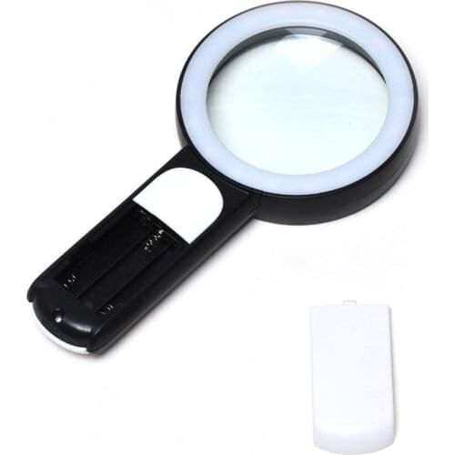 New Handheld 30X Illuminated Magnifier Microscope Magnifying Glass Aid Reading For Seniors Loupe Jewelry Repair Tool With LED