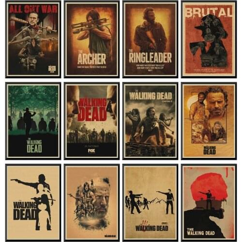 The Walking Dead movie Vintage Posters For Home Decor kraft Paper high quality poster wall sticker 42X30cm