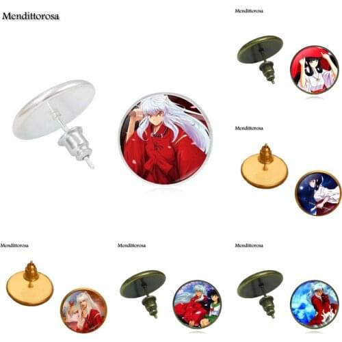 Mendittorosa Inuyasha Vintage Jewelry With Bronze/Silver/Golden Clip Ear Hook Stud Earrings For Women Party Gift