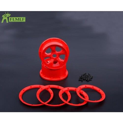 High Strength Nylon Wheel Hub & Beadlocks Rim Kit Fit for 1/5 Losi 5ive T Rovan LT KingmotorX2 BAJA 4WD