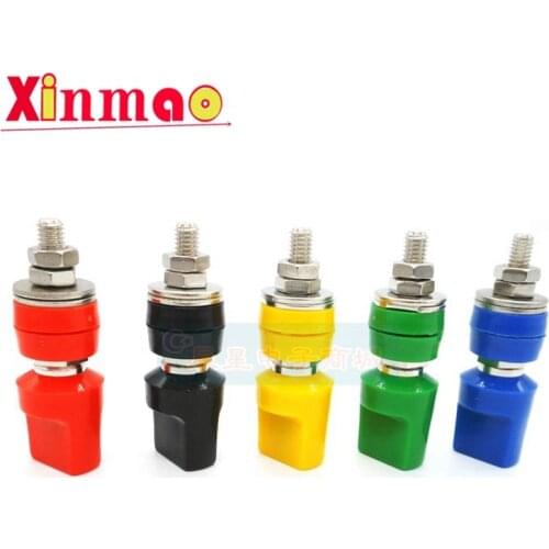 1PCS Flat hat head M6 * 60 terminal 6mm pure copper instrument terminal tail 4mm banana socket 40A high current short circuit pl