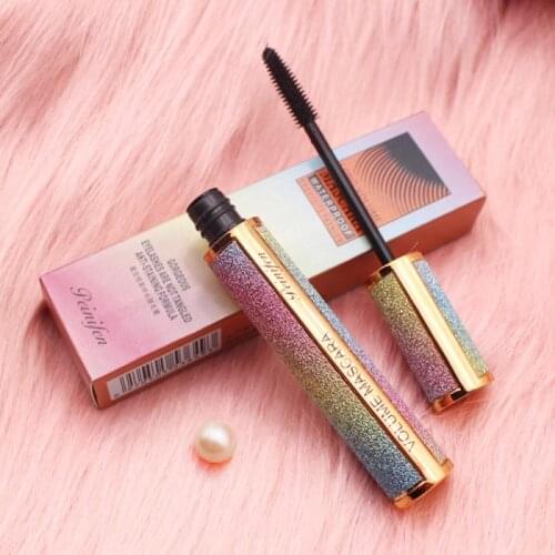 1pc Starry Sky Mascara 4d Silk Fiber Lashes Thick-Lengthen Waterproof Black Slender Curls Mascara Long-lasting Cosmetic TSLM2