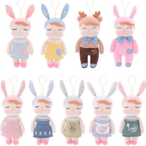 18cm Cute Girl Rabbit Animal Plush Doll Toy Car Key Ring Pendant Keychain Decor