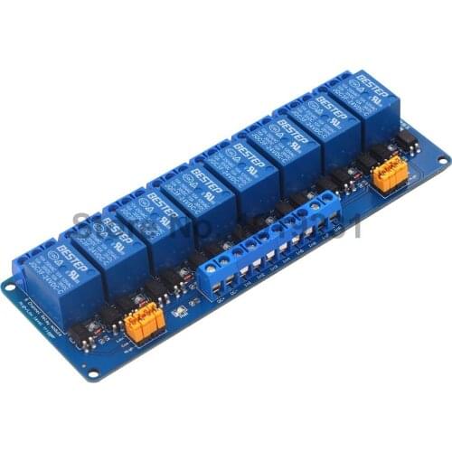 24V 8 Channel Relay Module High and Low Level Trigger with Optocoupler Relay Output 8 way Relay Module for Arduino