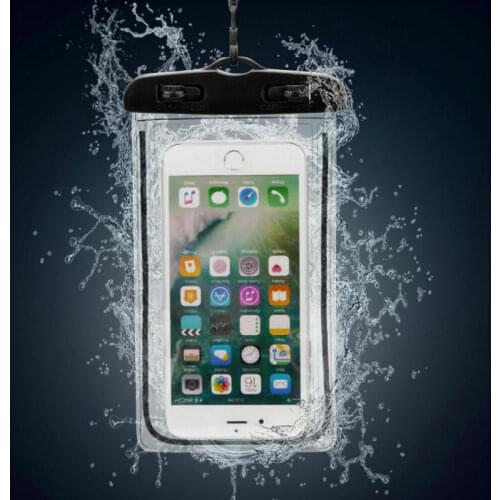 3.5-6 Inch Luminous Universal Waterproof Case Phone Bag Swimming Underwater Pouch Clear Sensitive PVC Touch Screen Compatible