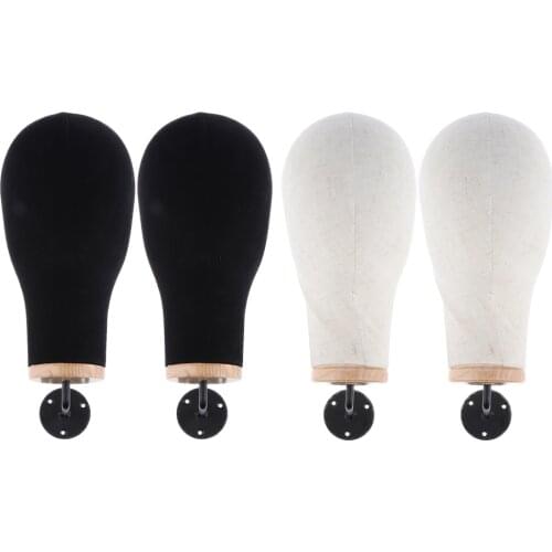 4cs/set Wall Mounted Mannequin Head Cap Making Display Holder W/Support