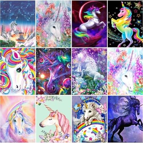 5D Diamond Painting unicorn diamond embroidery Diamonds Picture animals cross stitch Diamond embroidery by photo home Decor