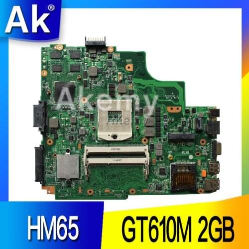 AK K43SD laptop Motherboard For ASUS A43S K43S A84S K43SD Mainboard 100% OK HM65 GT610M 2GB