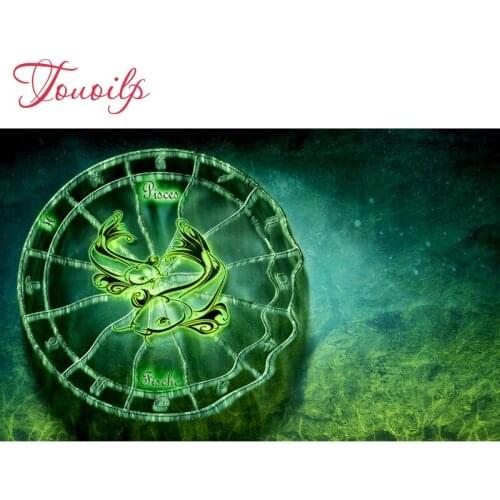 Diy 5d full spuare&round diamond painting mosaic "Pisces" Cross Stitch Kits diamonds embroidery Home decoration Halloween