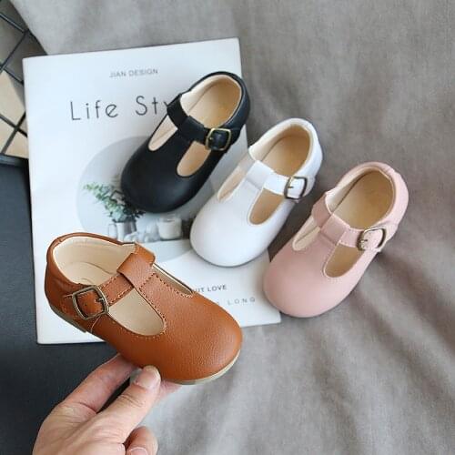 Brand Toddler Baby Girls shoes 2021 Spring Autumn PU Leather Boys Casual Shoes Candy Color Princess Shoes 1-2-3-6 Years Old