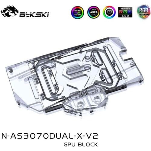 Bykski GPU Block with Backplate for ASUS Dual RTX3070 N-AS3070DUAL-X-V2