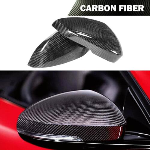 For Jaguar F-Type Coupe 2-Door 2013 2014 2015 2016 Car Rear View Mirror Covers Real Carbon Fiber Rearview Side Mirror Caps