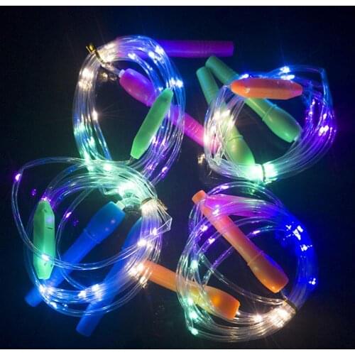 Kid LED Multicolor Luminous Toy Sports Health Fitness Glowing Skipping Rope Game
