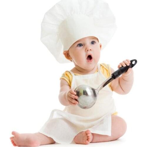 Baby Photography Chef Hat Suit New Cotton Childrens Boy Girl Chef Apron Small Chef Clothes Commemorate The Babys Growth