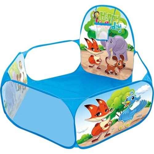 1.2M kids Playpen Playground Baby Ball Pit Balls Dry Pool with Basketball Hoop Childrens Tent Park Portable Kids Balloons Toys