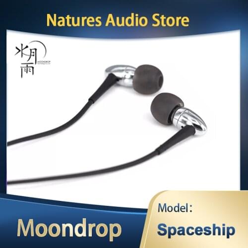 MOONDROP SPACESHIP In-Ear Earphone Chrome-Plated Brass Headphones Dynamic Earbuds with Microphone Headset