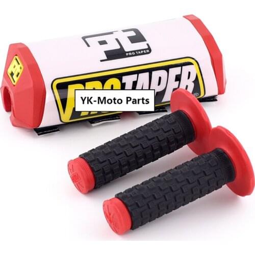 Dirt Pit bike PROTECTOR MOTOCROSS BAR Handlebar Breast Pad & PRO handle grips For CRF YZF KLX BSE Kayo 0805