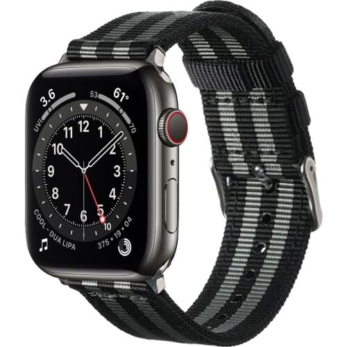 For apple watch bands Series 6 5 4 SE 40mm 44mm nylon strap for iwatch band Series 3 42mm 38mm bracelet women men pulseira wrist