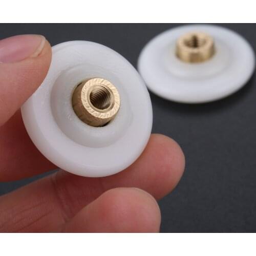 DRELD Shower Bath Door Rollers Runners Wheels Pulleys 28mm Dia Bathroom Glass Sliding Door Roller Bearing Pulley Wheel/Runner