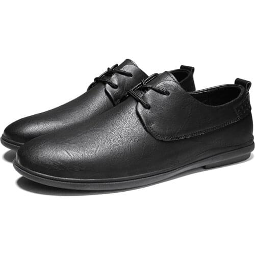 Breathable Casual Leather Shoes Mens Leather Peas Shoes The Trend Is Novel Comfortable The Technology Is Excellent