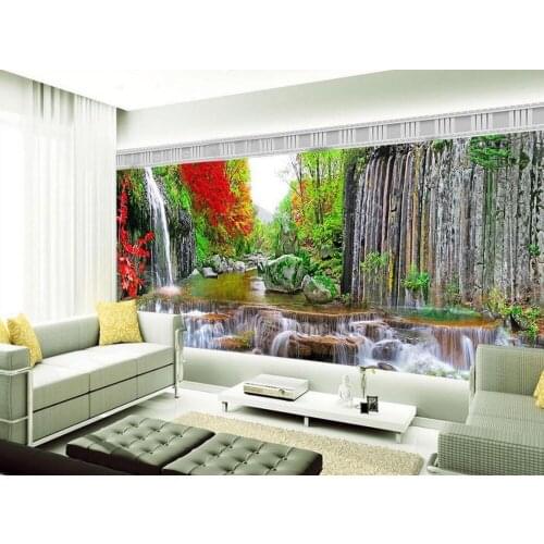 Papel parede mural wallpaper waterfall scenery 3d room wallpaper landscape papel parede Home Decoration