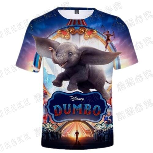 Disney Dumbo 3D Print T Shirt Men Women Children 2021 New Cool Summer Short Sleeve Boy Girl Kids Casual Tops Tee