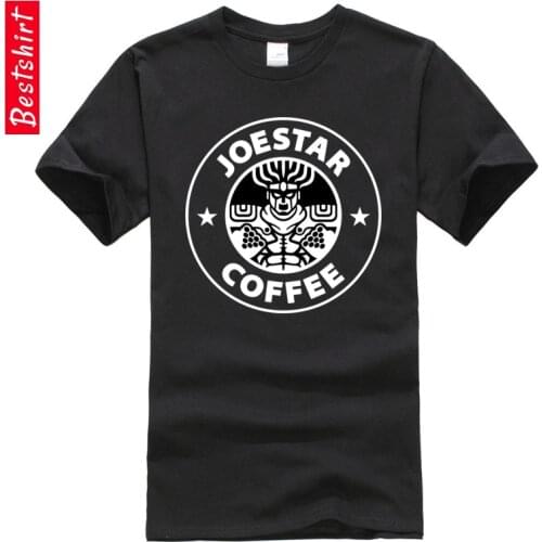 Joestar Coffee Round Neck T Shirt jojo bizarre adventure VALENTINE DAY 100% Cotton Party Tee Shirt Brand New Design Men Clothes