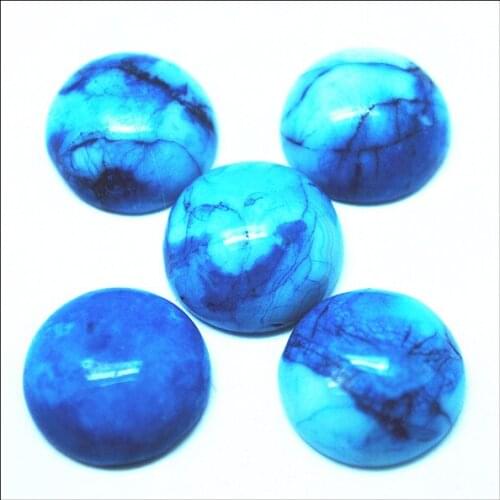 10pcs blue stone blue jaspe stone cabochons no hole grey jaspr semi precious stone Stone CABS 16MM