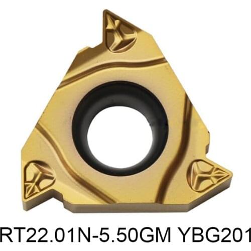 Original CT RT22.01N-5.50GM YBG201 Carbide Internal Threading Insert 22IR 5.5 ISO Turning Tool Lathe Cutter CNC Tools