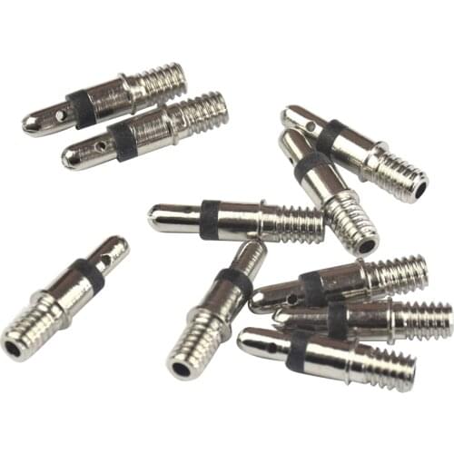 10Pcs Copper 24mm 0.94" Bike German-type Tire Valve Removable Silver