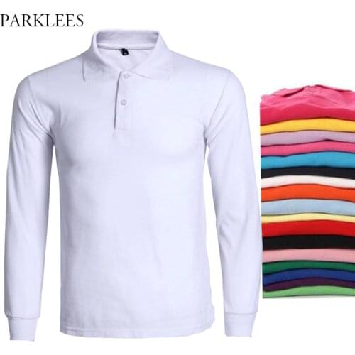 Fashion Polo Shirt Men Camisa Polo Masculina 2017 Brand New Mens Slim Fit Long Sleeve Polo Shirts Casual Cotton Polos Hombre 3XL