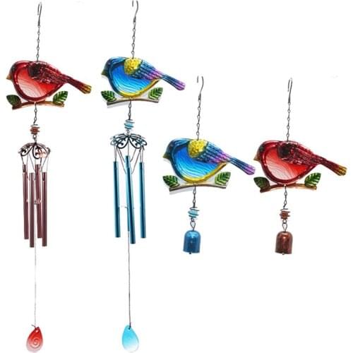 1pcs Fashion Little Bird Garden Wind Chimes Outdoor Porch Balcony Home Decoration Crafts Wind Bells Ornament For Kids Room Decor