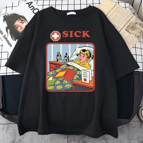 Sick Of Your Shit Anime Prints Men T Shirt Sport Breathable Tshirts Style Comfortable T Shirts Fashion Oversize Mens Clothes