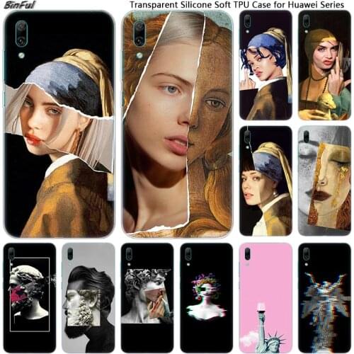 Collage David Mona Lisa art Phone Case for Huawei Mate 10 20 Lite Pro Enjoy 9S Y9 Y7 Y6 Y5 2019 2018 Pro 2017 Fashion Cover