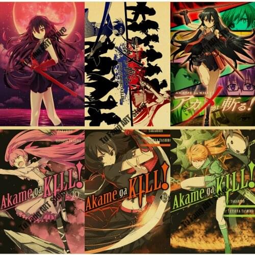 DIY 5D Diamond Painting Vintage Anime Akame Ga KILL Full Round Mosaic Diamond Embroidery Cross Stitch Kits Home Decoration Gift