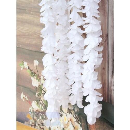 Artificial Silk Wisteria Flower For DIY Wedding Arch Square Rattan Simulation Flowers Wall Hanging Basket Can Be Extension
