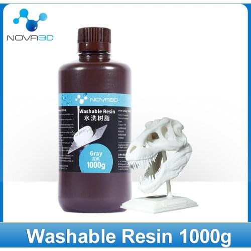 NOVA3D Water Washable Resin 1000g 405nm Photopolymer Printing Materials LCD 3d Printer Liquid Printing