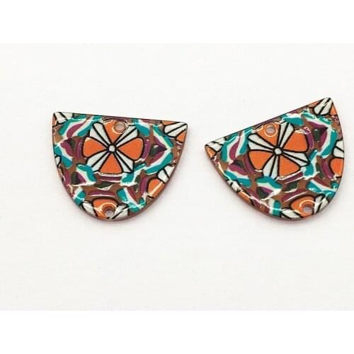 New arrival! 20x25mm 50pcs Flower Painted Connectors for Handmade Necklace Earring DIY Accessories,Jewelry Findings & Components