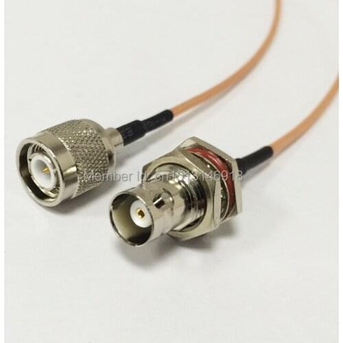 New TNC Male Plug Switch BNC Female Jack bulkhead pigtail cable RG316 Wholesale Fast Ship 15CM 6" Adapter
