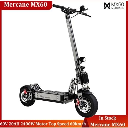 New Mercane MX60 Smart Electric Scooter 2400W 60V 60kM/H100km Range Dual Drive Motor Foldable Skate Board